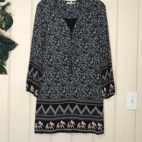 Ladies Altar’d State LS Multicolor Design Dress Elephants Flower Floral 
XS 0 2… - Picture 4 of 14